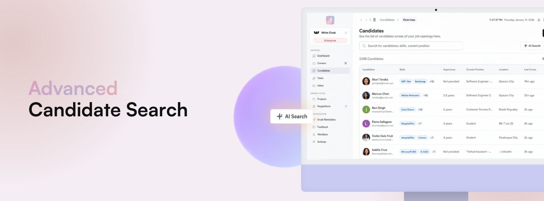 Advanced Candidate Search
