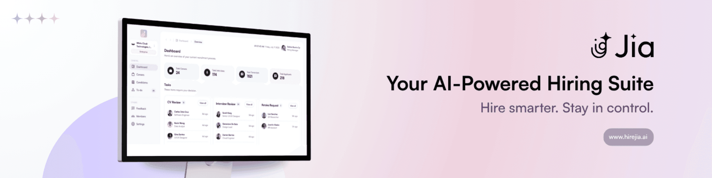 Hire smarter. Stay in control. 